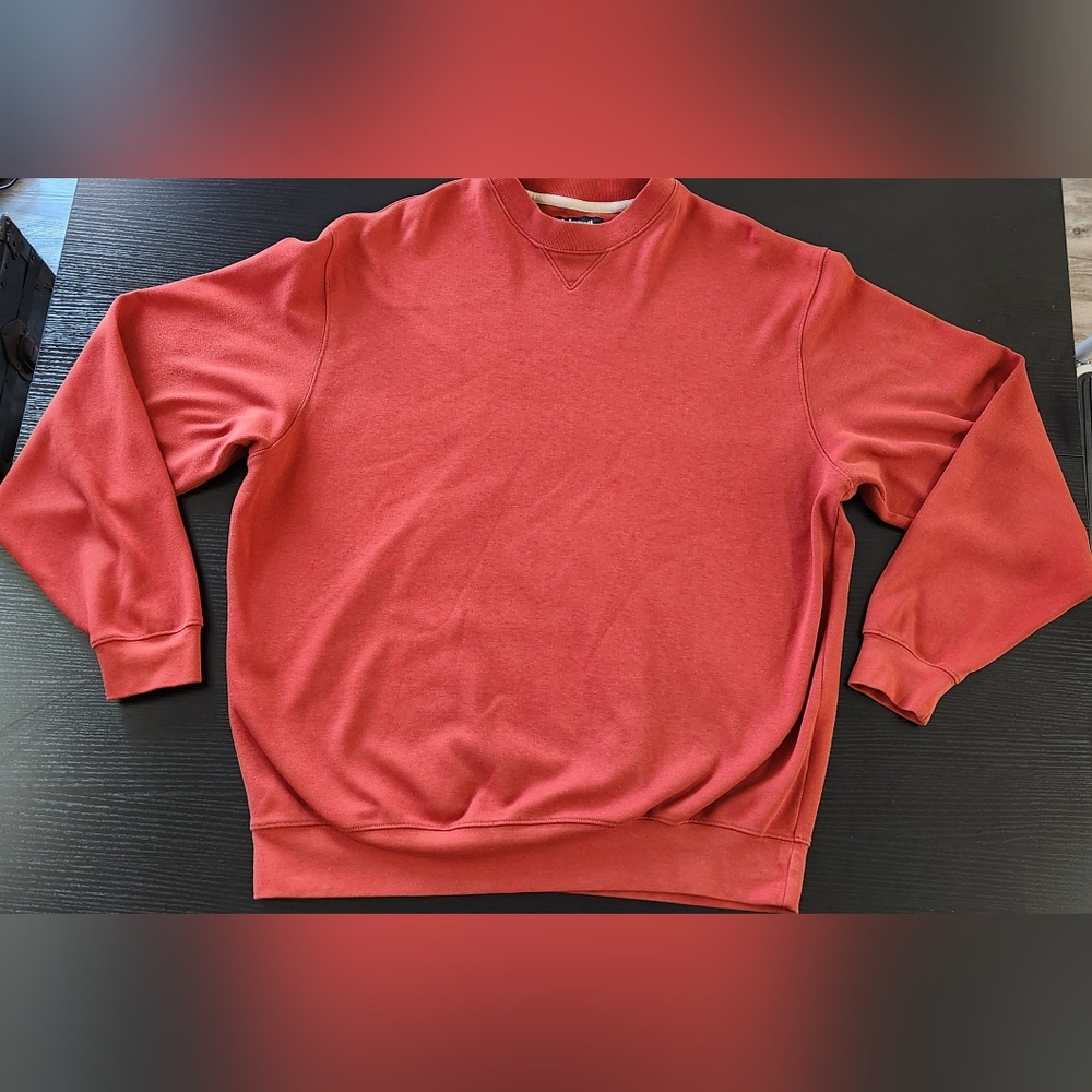 Men's Ashworth Golf Pullover Sweatshirt Size 2XL Ez-tech Burnt Orange, mock neck